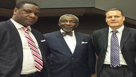 (L-r): Abiodun Alatise, deputy director, Financial Risk Management Division, Central Bank of Nigeria (CBN), Foluso Phillips, chairman of Phillips Consulting Limited and Philip Bethel, vice president, Head of Pre-Sales, TCM, Polaris FT Limited, during Phillips Consulting breakfast meeting and Web Jurist award v12.0 held in Lagos…on Tuesday.